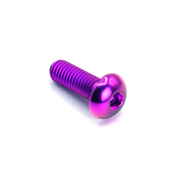 M5 x .8 x 15mm Titanium Button Head Bolt - JSI Racing 