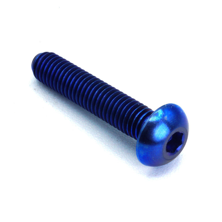 M5 x .8 x 25mm Titanium Button Head Bolt - JSI Racing 