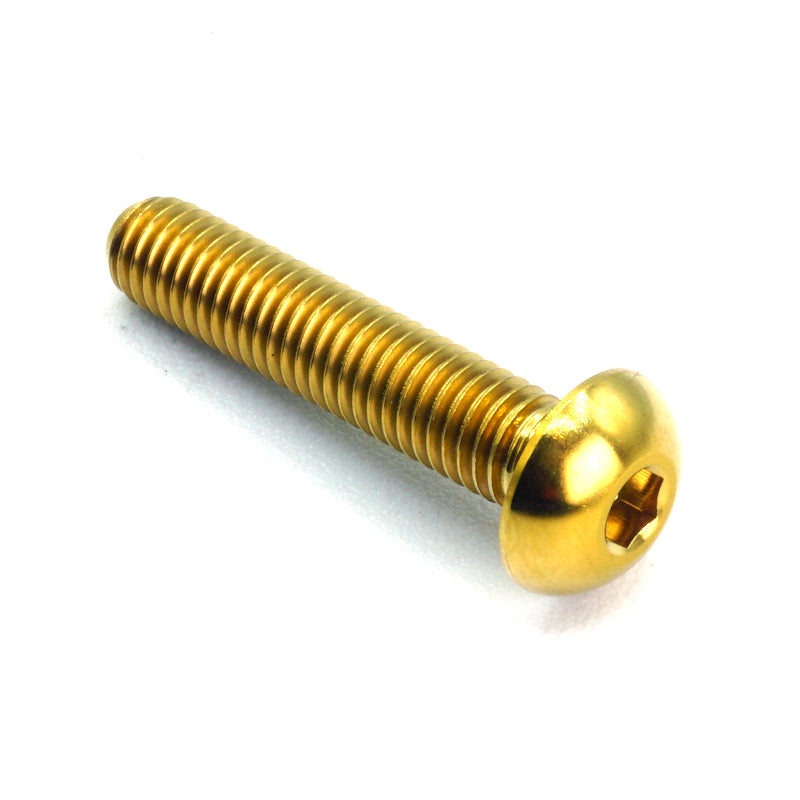 M5 x .8 x 25mm Titanium Button Head Bolt - JSI Racing 