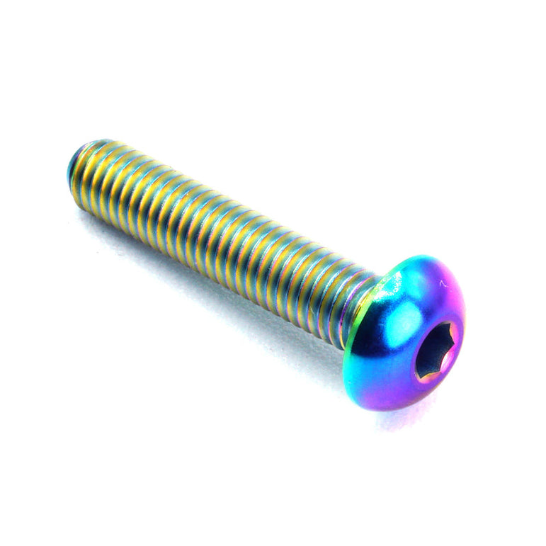 M5 x .8 x 25mm Titanium Button Head Bolt - JSI Racing 