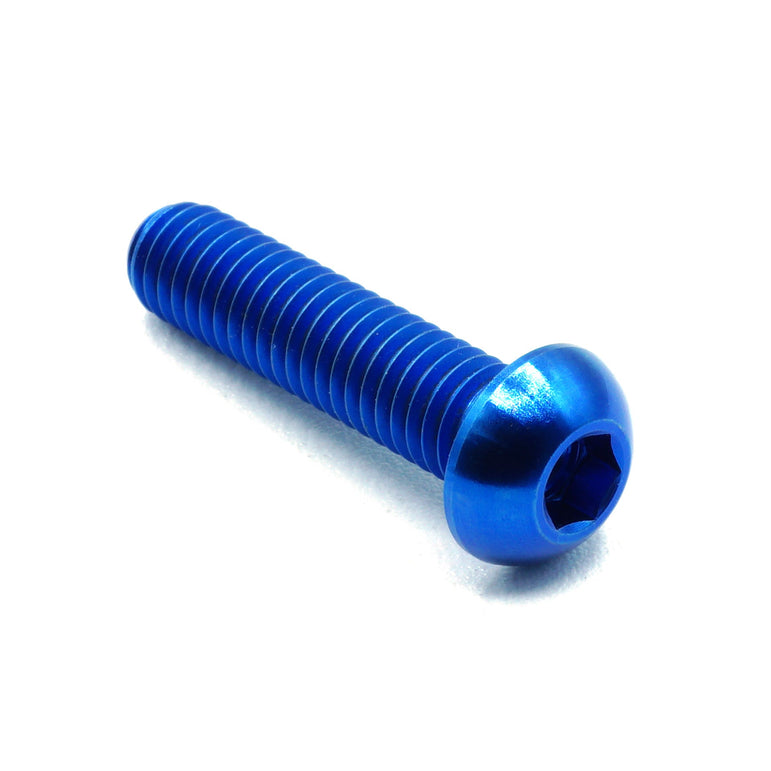 M6 x 1.00 x 25mm Titanium Button Head Bolt - JSI Racing 