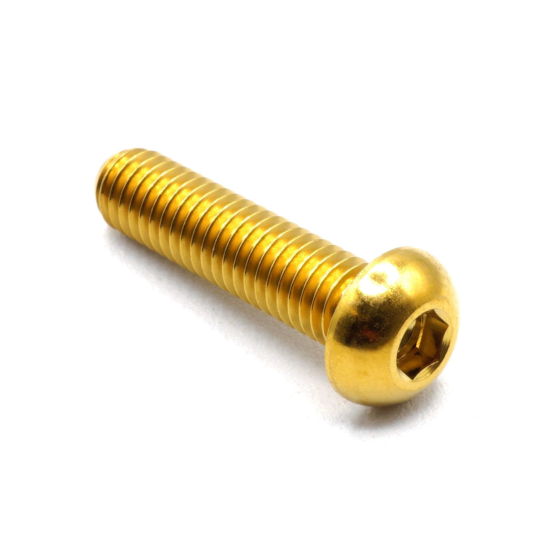 M6 x 1.00 x 25mm Titanium Button Head Bolt - JSI Racing 