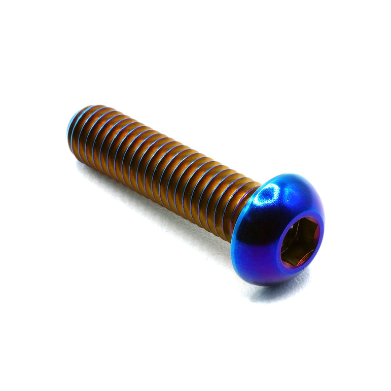 M6 x 1.00 x 25mm Titanium Button Head Bolt - JSI Racing 