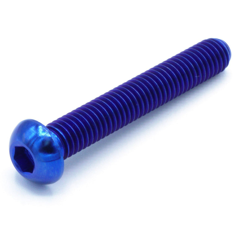 M6 x 1.00 x 40mm Titanium Button Head Bolt - JSI Racing 