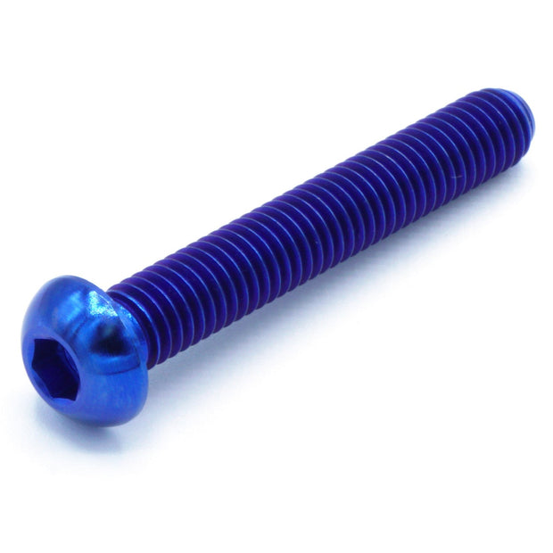 M6 x 1.00 x 40mm Titanium Button Head Bolt - JSI Racing 