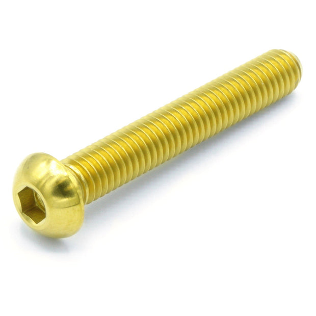 M6 x 1.00 x 40mm Titanium Button Head Bolt - JSI Racing 