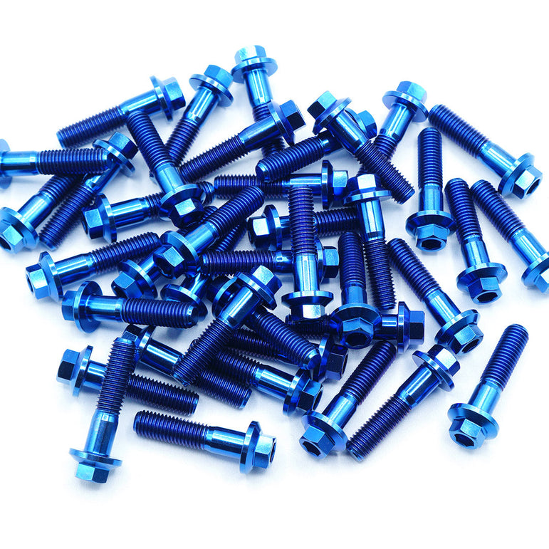 Titanium Three Piece Wheel Bolts - M8 x 32mm - JSI Racing 