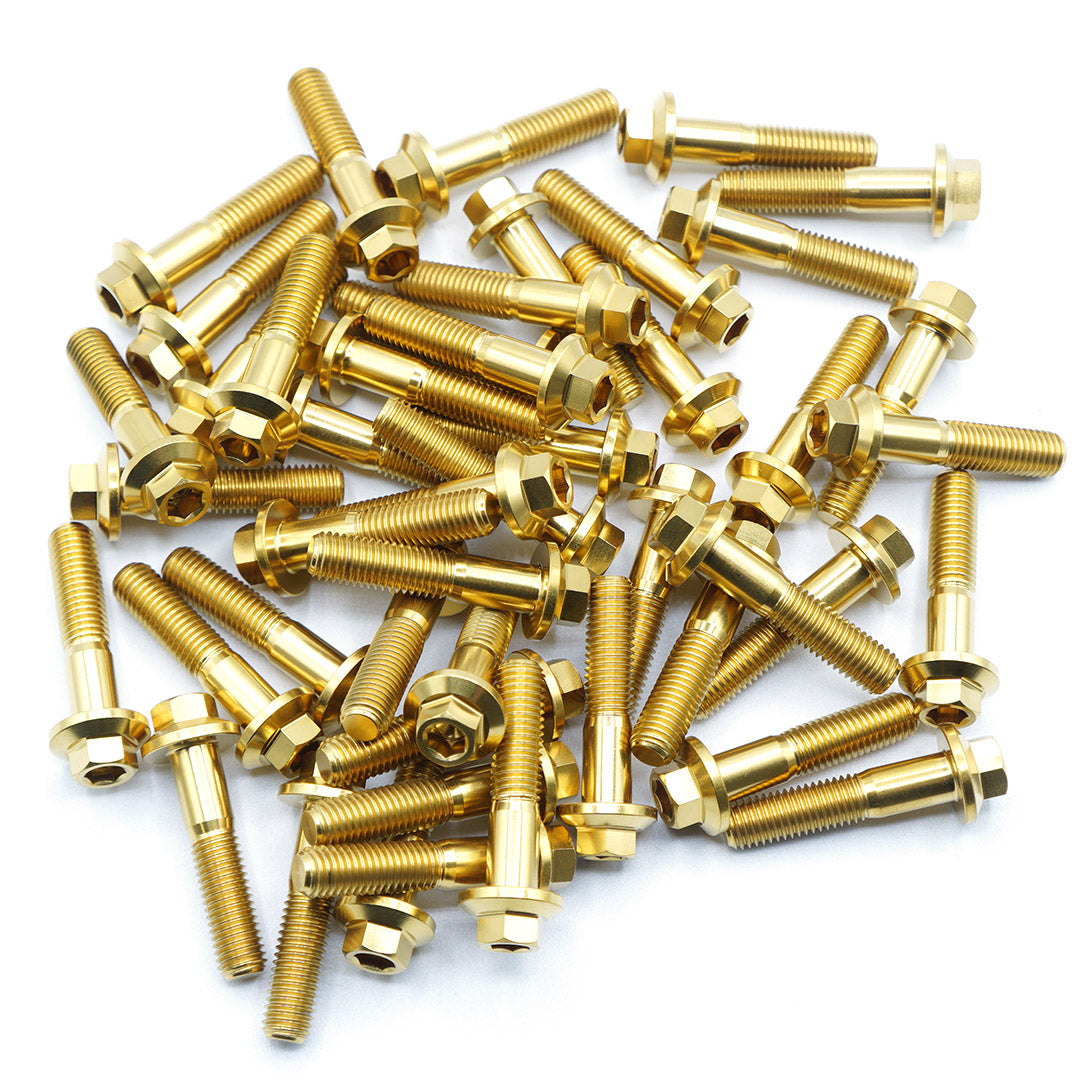 Titanium Three Piece Wheel Bolts - M8 x 32mm - JSI Racing 