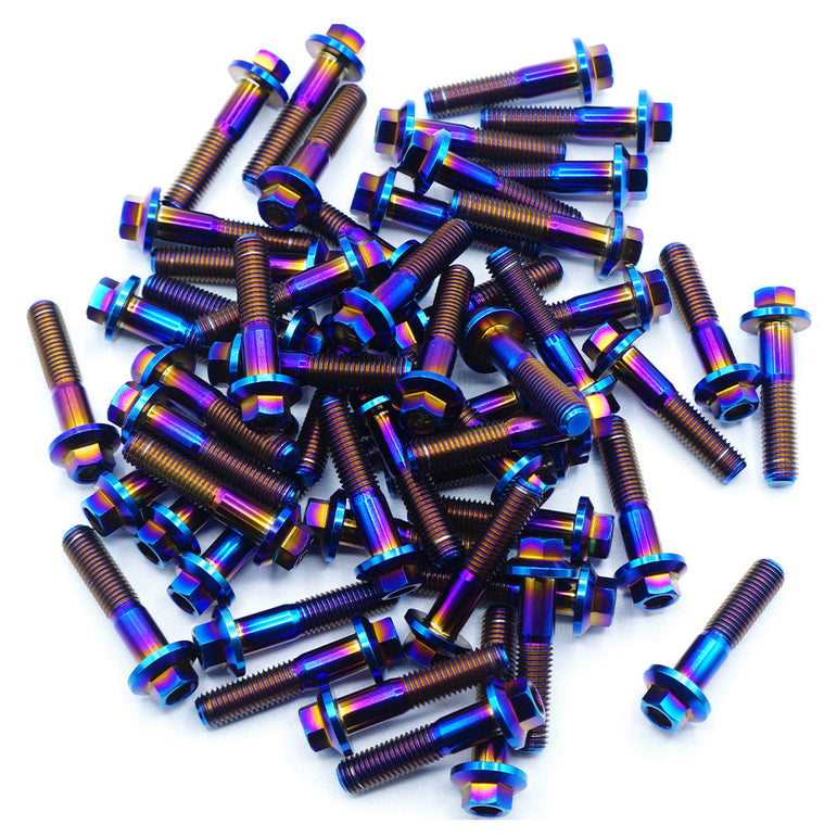 Titanium Three Piece Wheel Bolts - M8 x 32mm - JSI Racing 