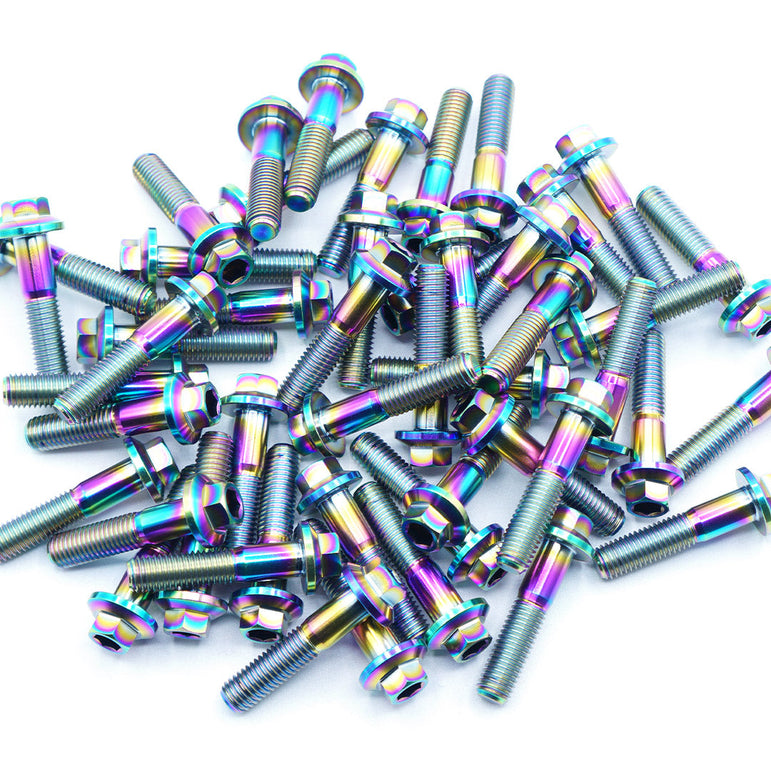 Titanium Three Piece Wheel Bolts - M8 x 32mm - JSI Racing 