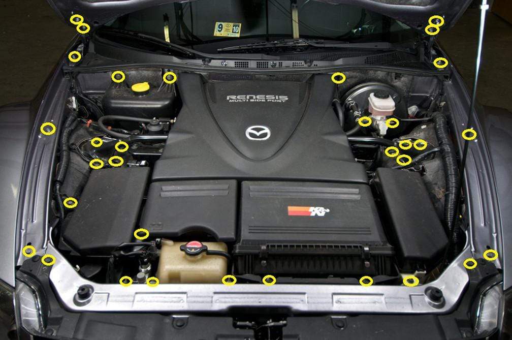 Mazda RX-8 FE (2003-2012) Titanium Engine Bay Kit - JSI Racing 