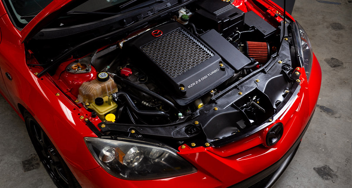 Stage 2 Titanium Hardware Engine Bay Kit - Mazda Speed3 (2007-2009) - JSI Racing 