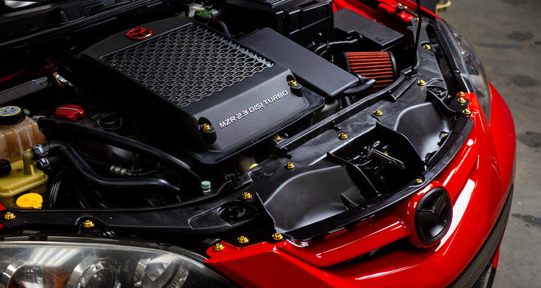 Stage 2 Titanium Hardware Engine Bay Kit - Mazda Speed3 (2007-2009) - JSI Racing 