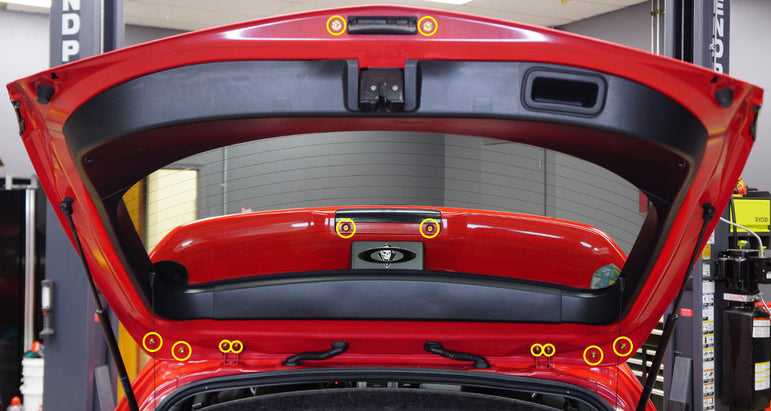 Titanium Hardware Trunk Kit - Mazda Speed3 (2007-2009) - JSI Racing 