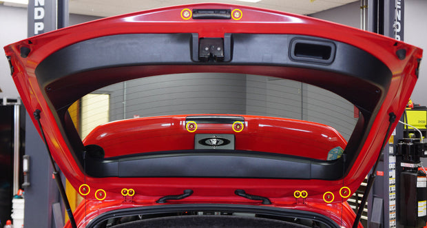 Titanium Hardware Trunk Kit - Mazda Speed3 (2007-2009) - JSI Racing 