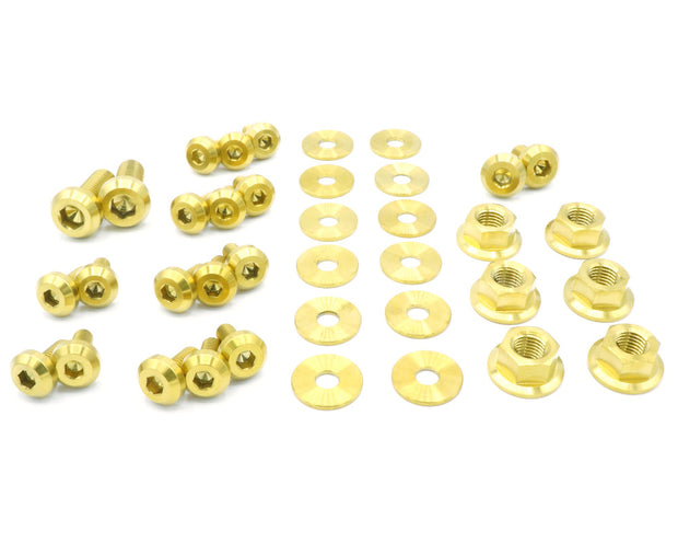 Stage 1 Titanium Hardware Engine Bay Kit - Mitsubishi Evo IX - JSI Racing 