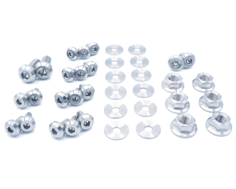 Stage 1 Titanium Hardware Engine Bay Kit - Mitsubishi Evo IX - JSI Racing 