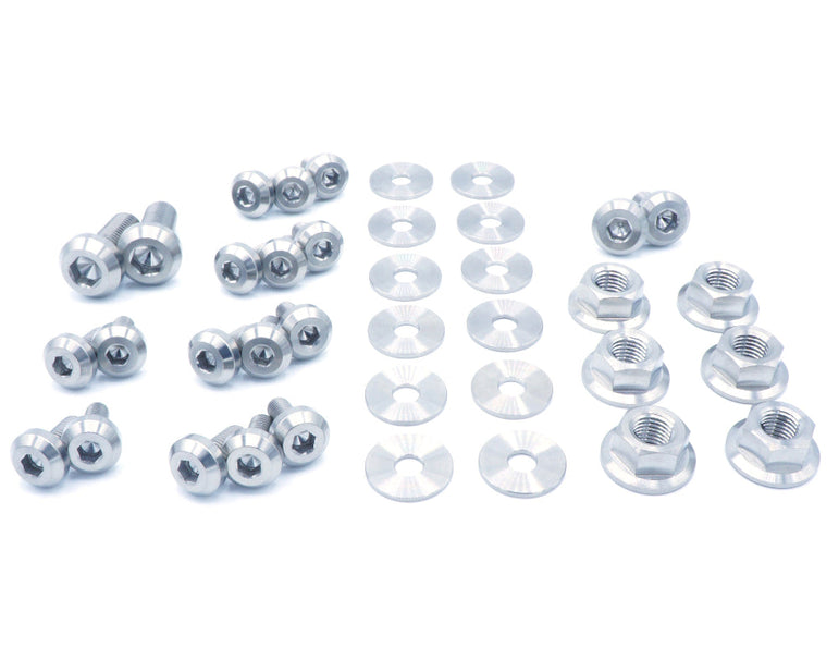 Stage 1 Titanium Hardware Engine Bay Kit - Mitsubishi Evo VIII - JSI Racing 