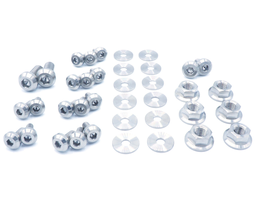 Stage 1 Titanium Hardware Engine Bay Kit - Mitsubishi Evo VIII - JSI Racing 