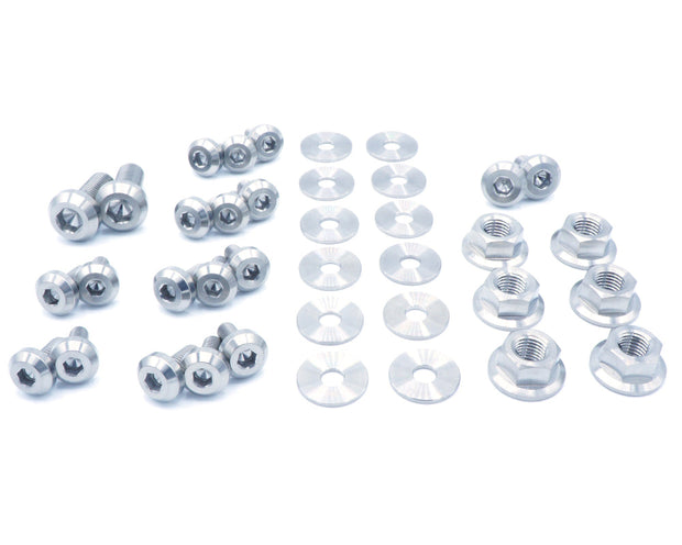 Stage 1 Titanium Hardware Engine Bay Kit - Mitsubishi Evo VIII - JSI Racing 