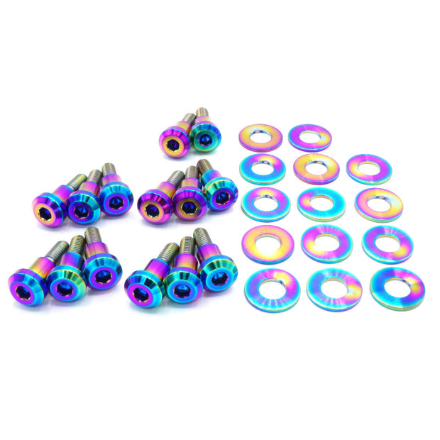 Titanium Hardware Valve Cover Kit - 4B11T Engine - JSI Racing 
