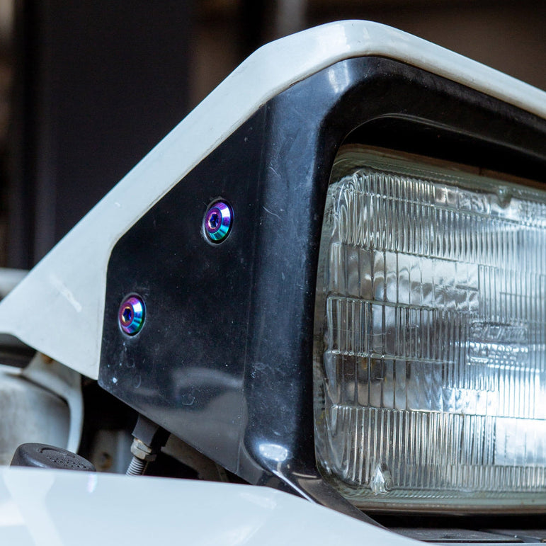 Titanium Hardware Headlight Kit - Toyota Supra MKIII (1986-1992) - JSI Racing 