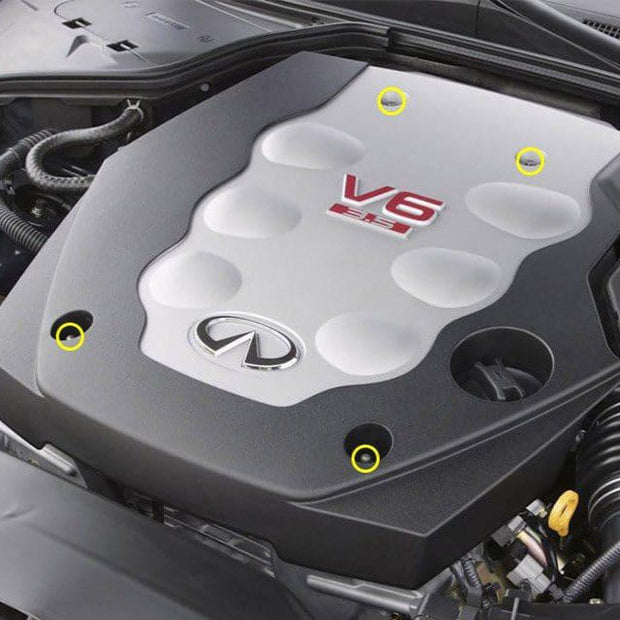 Titanium Hardware Engine Cover Kit - VQ35DE G35 Engine - JSI Racing 