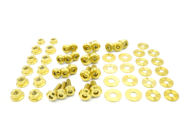 Stage 1 Titanium Hardware Engine Bay Kit - Nissan 350Z (2003-2006) - JSI Racing 