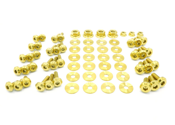 Titanium Hardware Engine Bay Kit - Nissan Skyline GT-R (R32) - JSI Racing 
