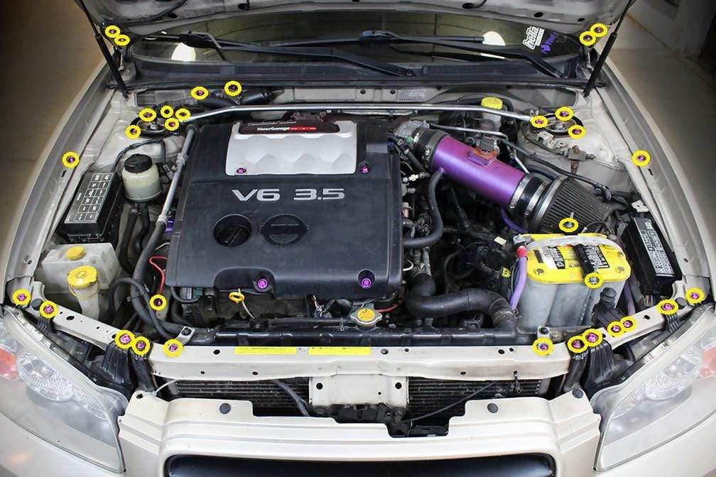 Infiniti I30 (2000-2001) Titanium Engine Bay Kit - JSI Racing 