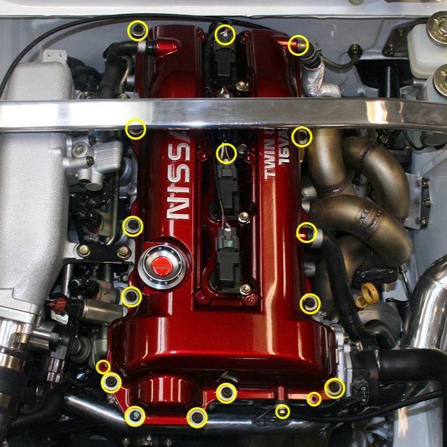 Titanium Hardware Valve Cover Kit - SR20DET VTC - JSI Racing 