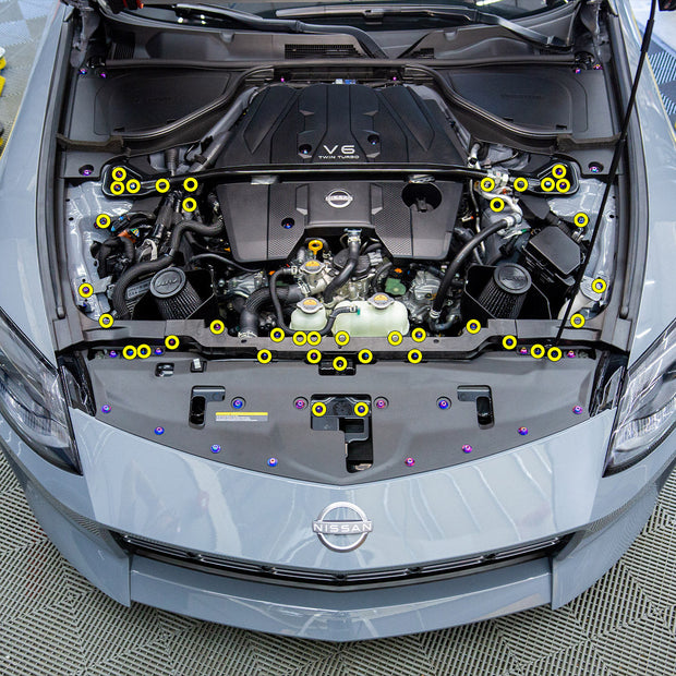 Stage 1 Titanium Hardware Engine Bay Kit - 2023+ Nissan Z - JSI Racing 