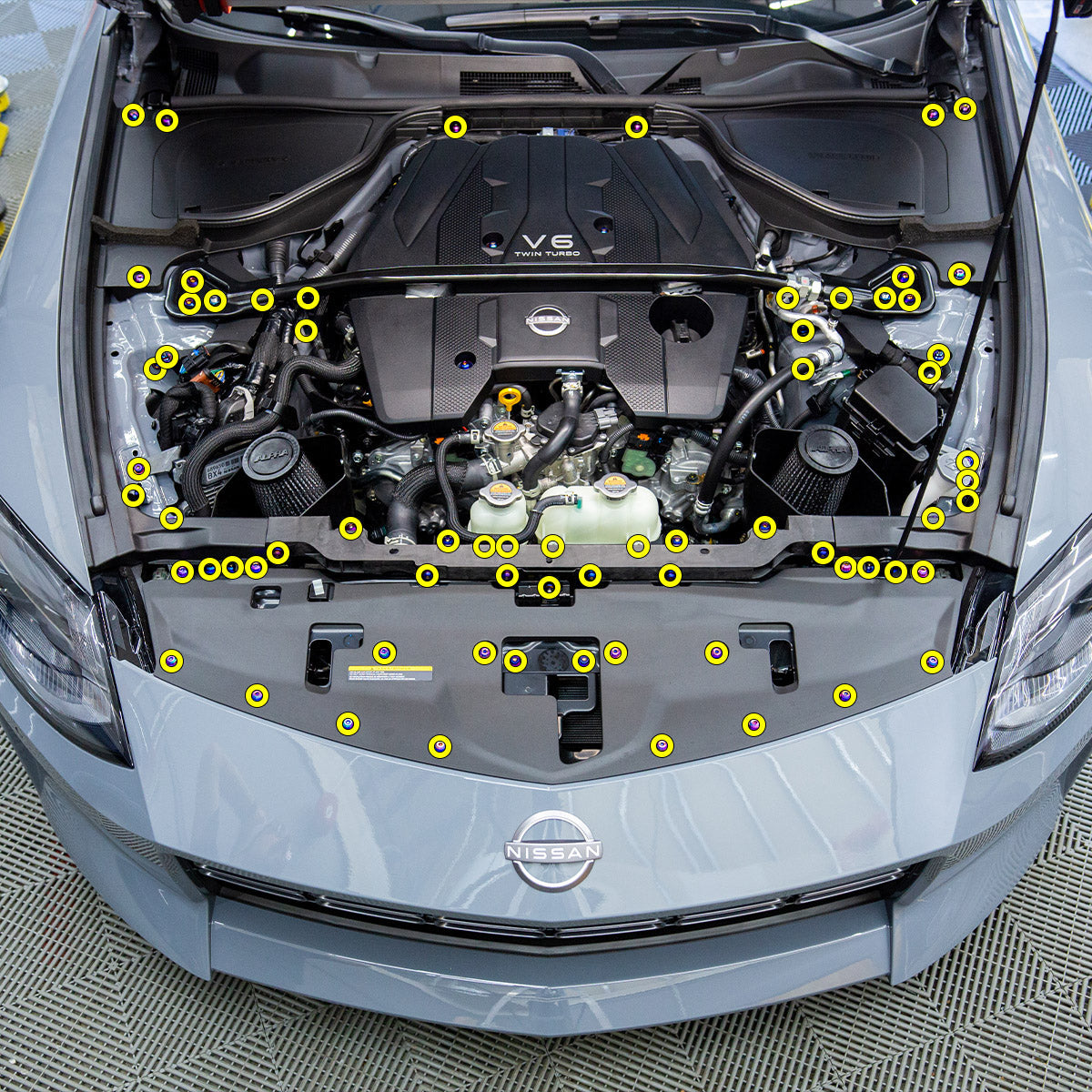 Stage 2 Titanium Hardware Engine Bay Kit - 2023+ Nissan Z - JSI Racing 