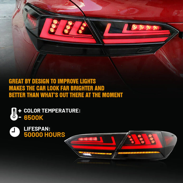 NTXGlow LED Tail Lights Lexus Style (2018-2023 Toyota Camry) - JSI Racing 