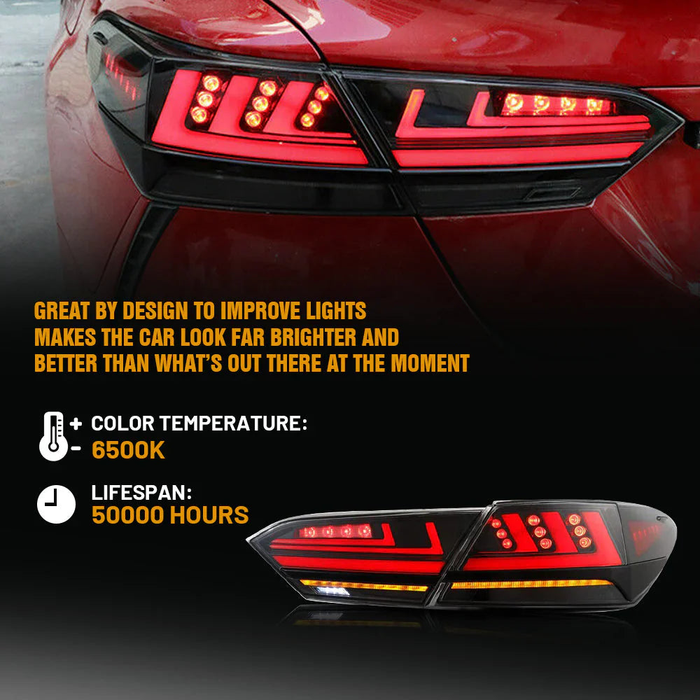 NTXGlow LED Tail Lights Lexus Style (2018-2023 Toyota Camry) - JSI Racing 