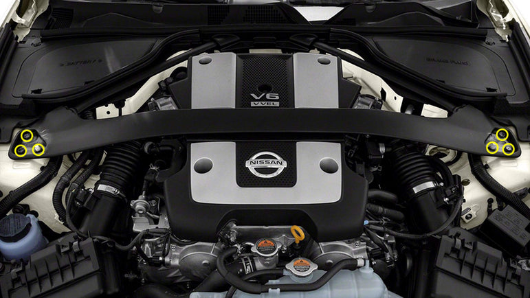 Titanium Hardware Strut Tower Bar Kit - Nissan 370Z - JSI Racing 