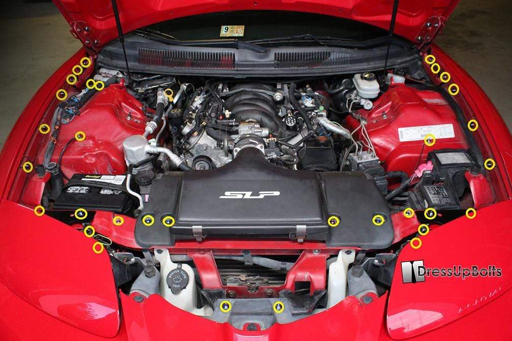 Pontiac Firebird/Trans Am (1998-2002) F-Body Titanium Engine Bay Kit - JSI Racing 