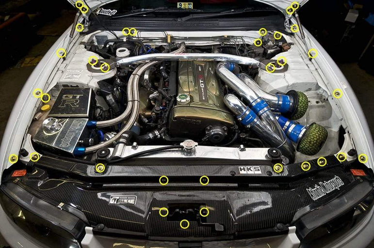Nissan Skyline R33 (1993-1998) Titanium Engine Bay Kit - JSI Racing 