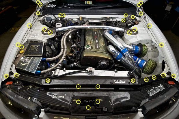Nissan Skyline R33 (1993-1998) Titanium Engine Bay Kit - JSI Racing 