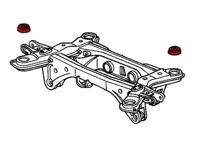 2001-2006 Acura MDX Polyurethane Rear Subframe Upper Mounting Insulator Bushing Kit P2R Power Rev Racing