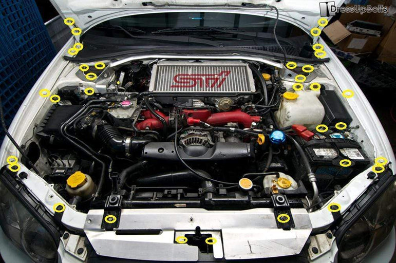 Titanium Hardware Engine Bay Kit - Subaru WRX/STI (2004-2005) - JSI Racing 