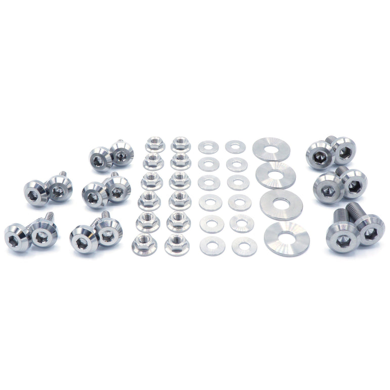 Titanium Hardware RS Hood Kit - Subaru Impreza GC8 (1992-2001) - JSI Racing 