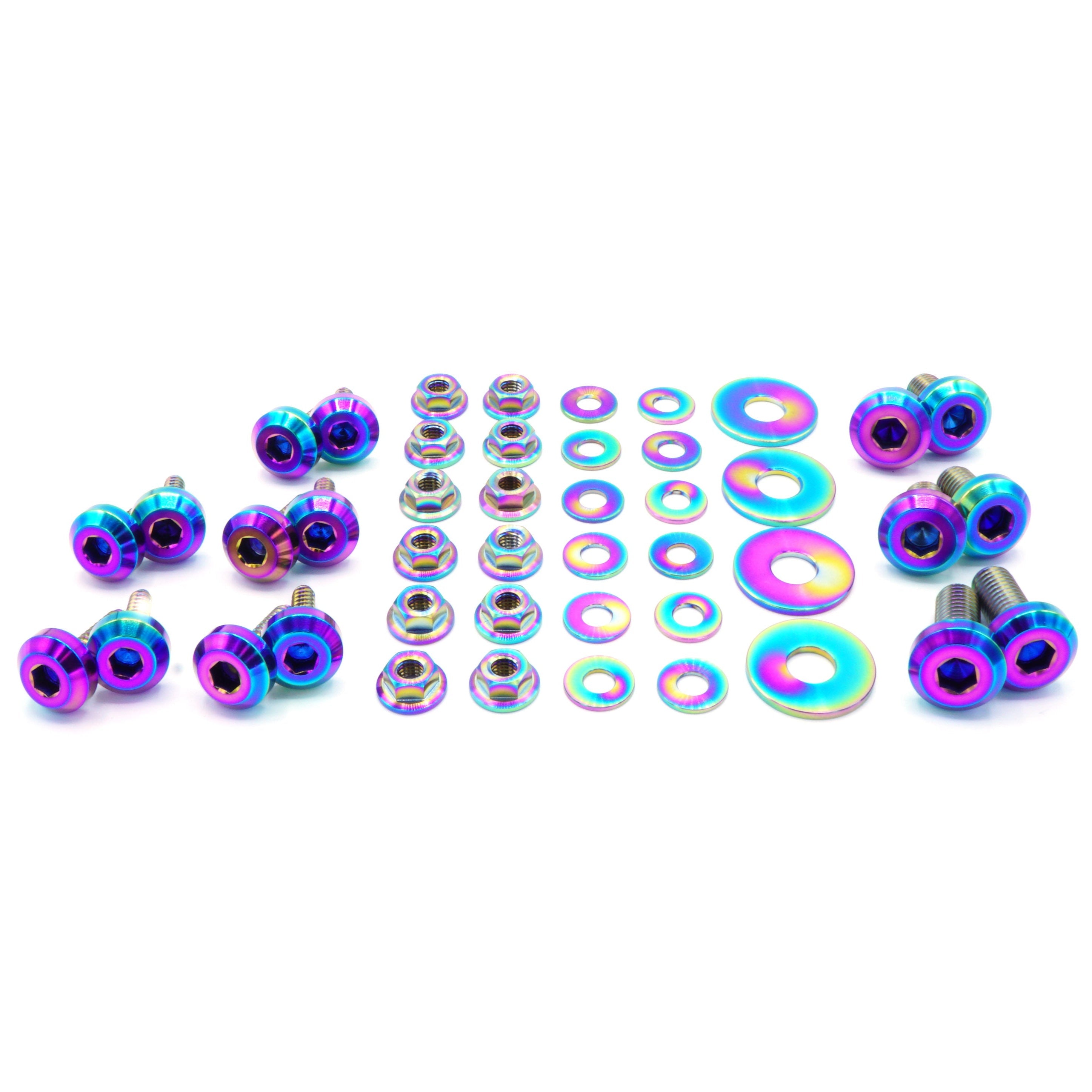 Titanium Hardware RS Hood Kit - Subaru Impreza GC8 (1992-2001) - JSI Racing 