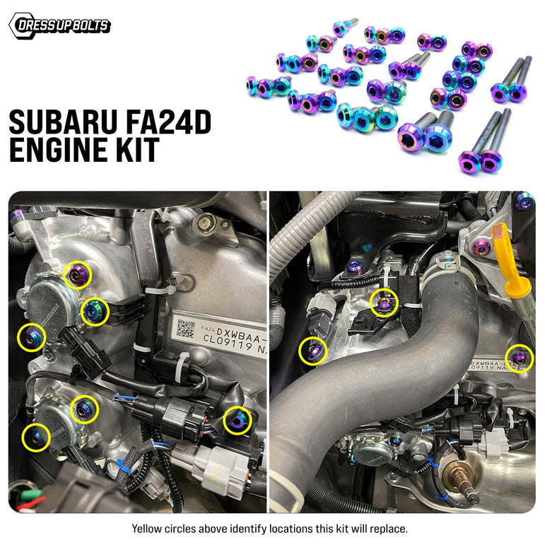 Titanium Hardware Engine Kit - Subaru FA24D Engine - JSI Racing 