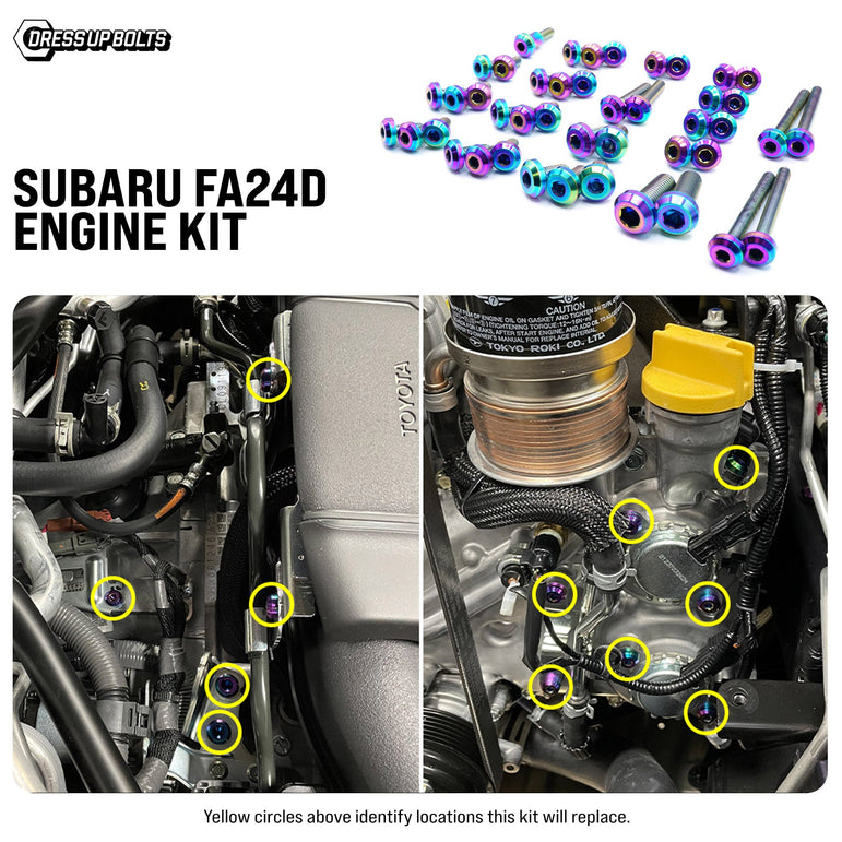 Titanium Hardware Engine Kit - Subaru FA24D Engine - JSI Racing 