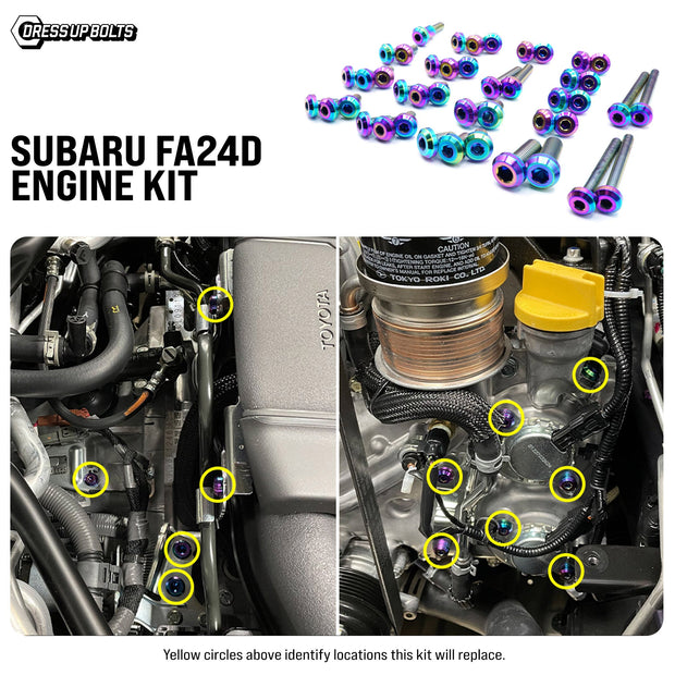 Titanium Hardware Engine Kit - Subaru FA24D Engine - JSI Racing 