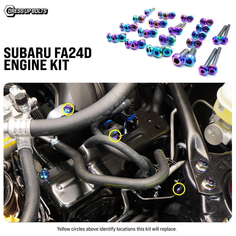 Titanium Hardware Engine Kit - Subaru FA24D Engine - JSI Racing 