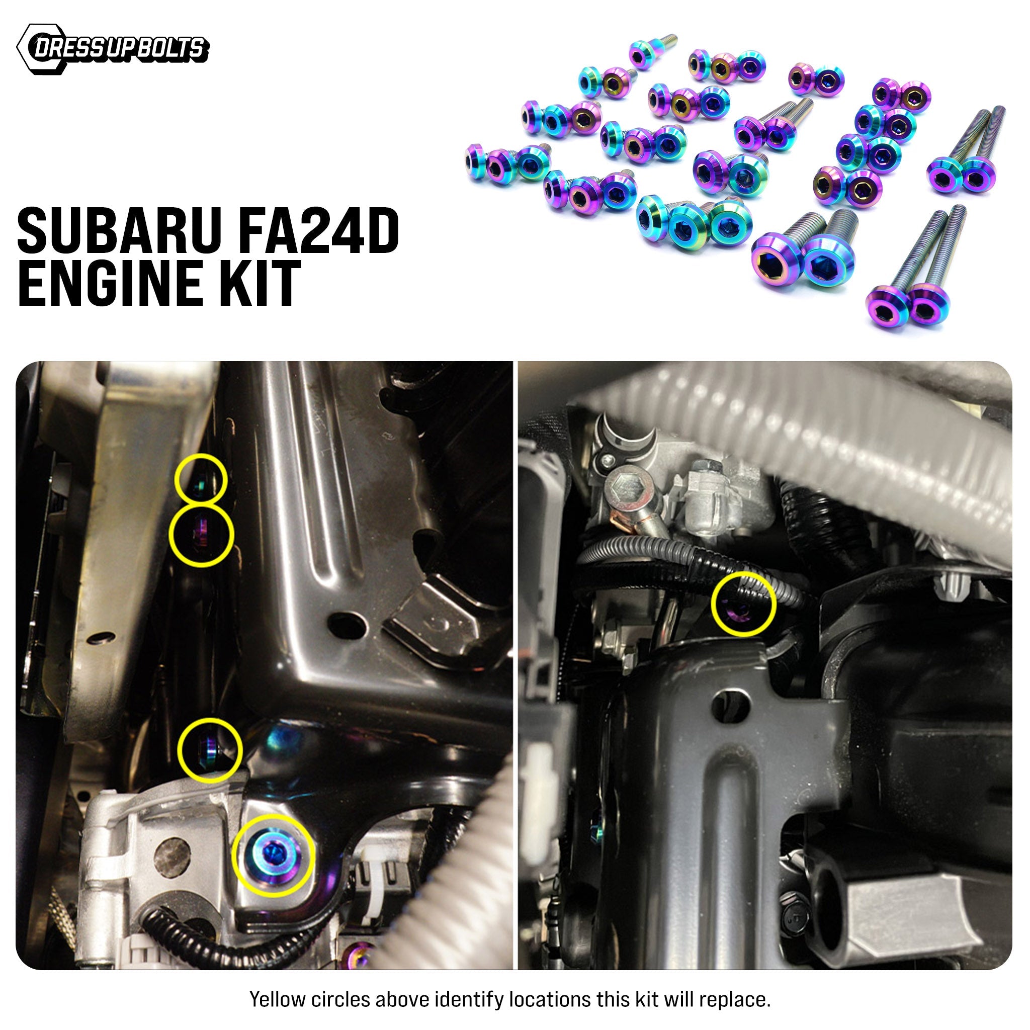 Titanium Hardware Engine Kit - Subaru FA24D Engine - JSI Racing 