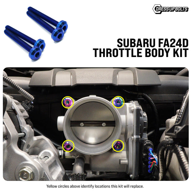 Titanium Hardware Throttle Body Kit - Subaru FA24D Engine - JSI Racing 