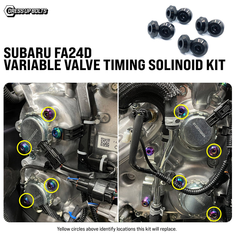 Titanium Hardware Variable Valve Timing Solenoid Kit - Subaru FA24D Engine - JSI Racing 